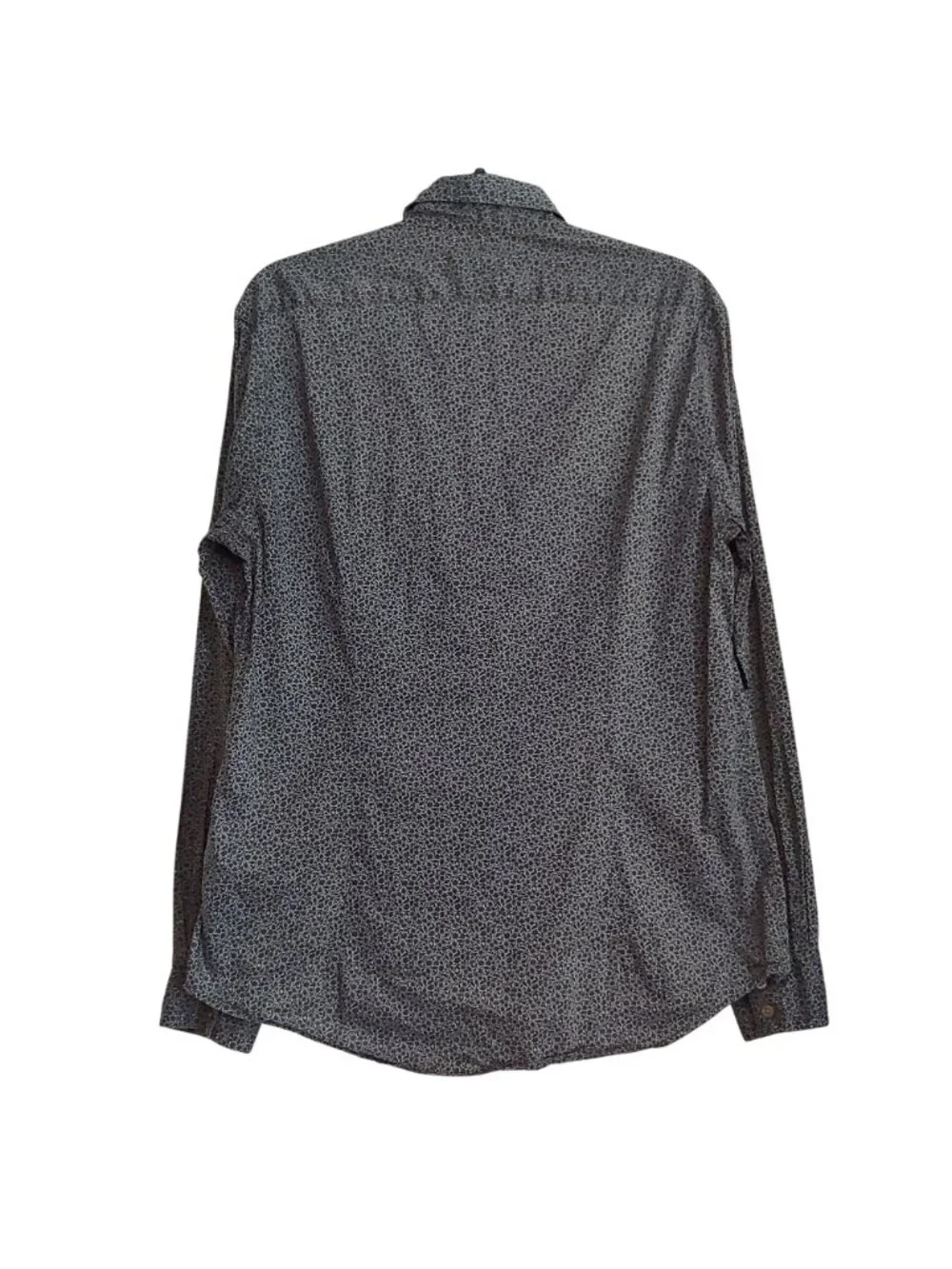 John Varvatos Leaf Print Button Shirt Business Casual Rocker Luxury Designer M